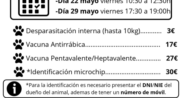 Campaña de vacunación antirrábica e identificación 2026